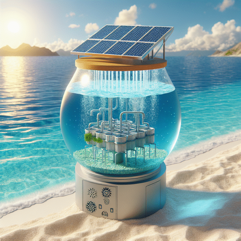 solar-powered water filter for coastal regions
