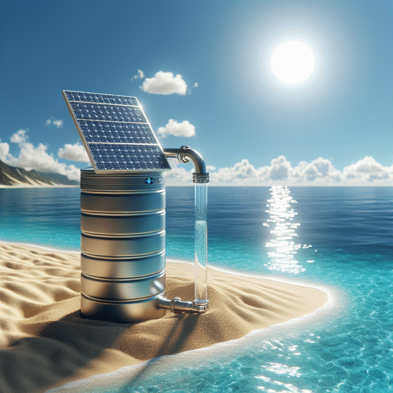 solar-powered water filter for coastal regions