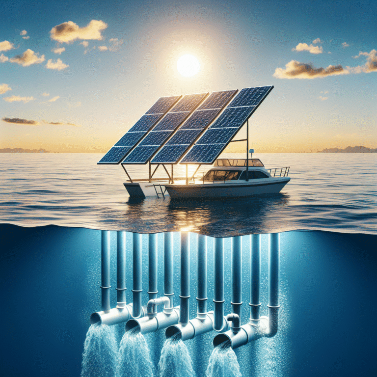 solar-powered seawater filter for boats