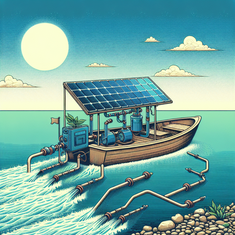 solar-powered seawater filter for boats