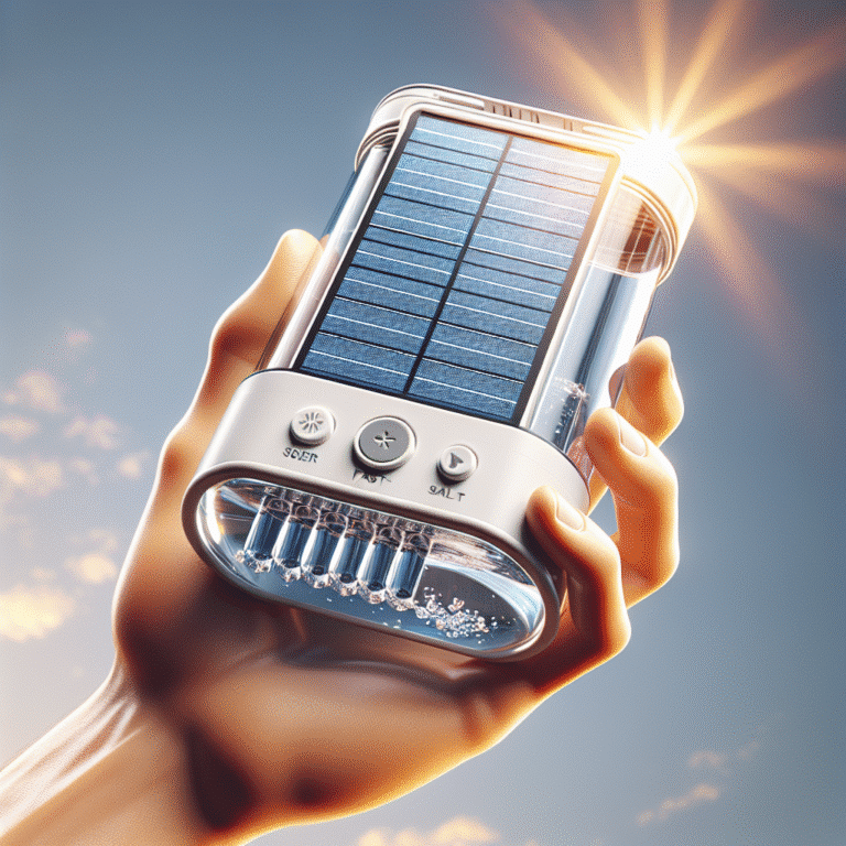 handheld solar desalination unit with fast output